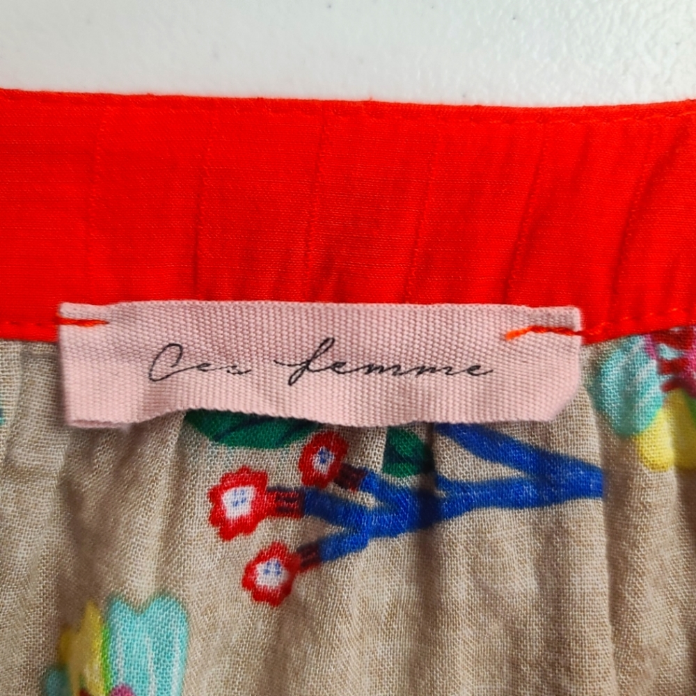 CES FEMME Floral Birds Novelty Animal Print Blouse Top - Picture 5 of 9